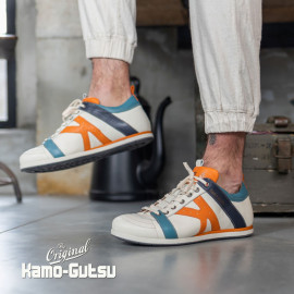 Kamo-Gutsu Shoes The Original Tifo 042 Leather Magia blue / Carot Orange - Magia Carota - Men