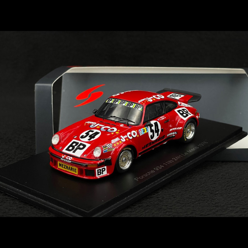 Porsche 934 Turbo Nr 54 Platz 5. Klasse 24h Le Mans 1976 Louis Meznarie 1/43 Spark S9818