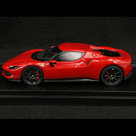 Ferrari 296 GTB Hybrid V6 2021 Red Rosso Corsa Carbon wheels 1/43 BBR BBRC264A1