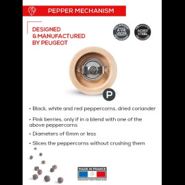 Pepper Mill Line 12cm Aluminium / Carbon Peugeot