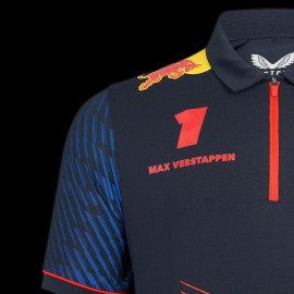 Red Bull Polo shirt Max VerstappenNight Sky Fanwear Dark blue TM3181 - Men