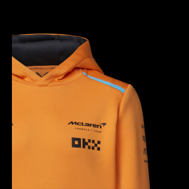 McLaren Sweatshirt Hoodie mit Kapuze F1 Team Norris Piastri Orange Papaya TJ2614 - kinder