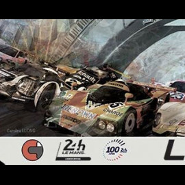 24h Le Mans Centenaire Rallye Plate 44 x 22 cm original work by Caroline Llong