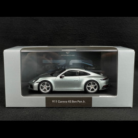 Porsche 911 Carrera 4S Type 992 Ben Pon Jr 2023 70th Anniversary Netherlands Fish Silver Grey 1/43 Spark WAP0200400PBPN