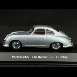 Porsche 356 Nr. 1 Christophorus Edition 1952 Silver grey metallic 1/43 Spark MAP02000122