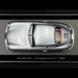 Porsche 356 Nr. 1 Christophorus Edition 1952 Silver grey metallic 1/43 Spark MAP02000122