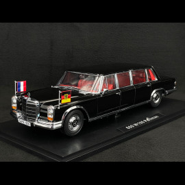 Mercedes 600 W100 Pullman Brandt / Pompidou 1964 Black 1/18 KK Scale KKDC181134