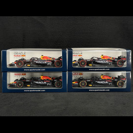 Set of 4 Red Bull Racing RB18 Max Verstappen n° 1 Winner GP Japan / Belgium / Netherlands / Italy 2022 1/43 Spark