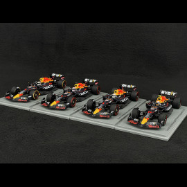 Set von 4 Red Bull Racing RB18 Max Verstappen n° 1 Sieger GP Japan / Belgien / Niederlande / Italy 2022 1/43 Spark