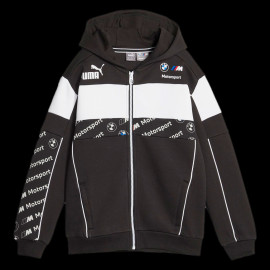 BMW Hoodie Jacket Motorsport M Puma Black / White 621873-01 - kids