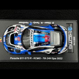Porsche 911 GT3 R Type 991 n° 47 7th 24h Spa 2022 1/43 Spark SB502
