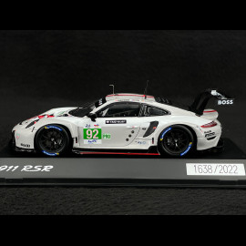 Porsche 911 RSR Type 991 n° 92 24h Le Mans 2022 1/43 Spark WAP0209020RLEM