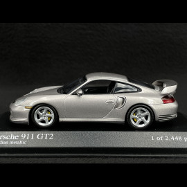 Porsche 911 type 996 GT2 2001 grau metallic 1/43 Minichamps 430060125