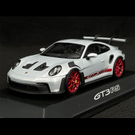 Porsche 911 GT3 RS Type 992 2023 Eisgrau / Pyrorot Streifen 1/43 Spark WAP0201530P001