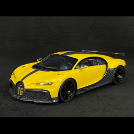 Bugatti Chiron Pur Sport 2021 Yellow / Black 1/18 Top Speed TS0388