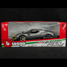 Ferrari 296 GTB Assetto Fiorano 2022 Silber / Gelb 1/18 Bburago 16017GR