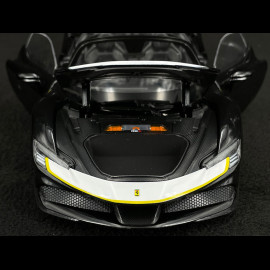 Ferrari SF90 Stradale Spider 2019 Schwarz / Weiß 1/18 Bburago Signature 16910