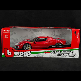 Ferrari 296 GTB Assetto Fiorano 2022 Rot / Weiß 1/18 Bburago 16017R