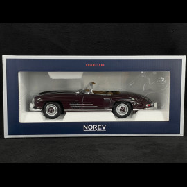 Mercedes-Benz 300 SL Roadster 1957 Dark Red 1/18 Norev 183891