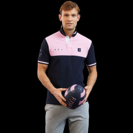 Eden Park Poloshirt Nummer 10 XV de France Dunkelgrau / Rosa H23MAIPC0006 - Herren