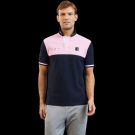 Eden Park Poloshirt Nummer 10 XV de France Dunkelgrau / Rosa H23MAIPC0006 - Herren