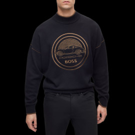 Porsche x BOSS Sweatshirt Capsule-Logo Baumwolle / Wolle Schwarz BOSS 50496955_001 - Herren