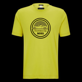 Porsche x BOSS T-shirt Capsule-Logo merzerisiertem Baumwolle Hellgrün BOSS 50496729_321 - Herren