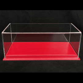 1/18 Vitrine für Modelle Boden Rot Kunstleder premium quality