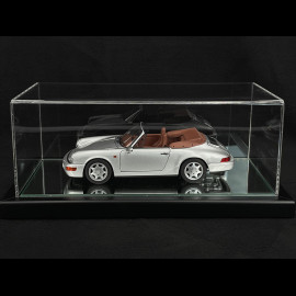 1/18 Vitrine für Modelle Boden Spiegel Base / Aluminium Rahmen premium quality