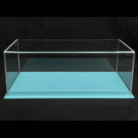 1/18 showcase for model Turquoise Blue leatherette base premium quality