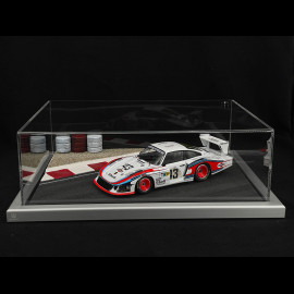 Diorama 1/18 showcase for model Race track with Vibrator and tires Premium quality