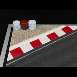 Diorama 1/18 showcase for model Race track with Vibrator and tires Premium quality