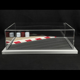 Diorama 1/18 Vitrine für Modelle Rennstrecke mit Vibrator und Reifen Premium quality