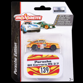 Porsche 911 Carrera RS 2.7 n° 139 Yellow / Red 1/59 Majorette 212053161