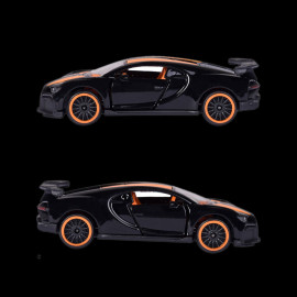 Bugatti Chiron Pur Sport Black / Orange Racing Cars 1/59 Majorette 212084009SMO