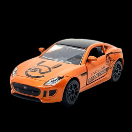 Jaguar F-Type R Race Taxi Orange / Black Racing Cars 1/59 Majorette 212084009SMO