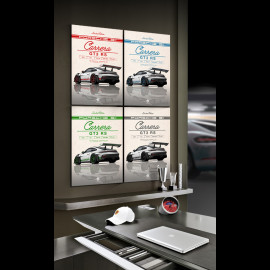 Set of 4 Porsche Posters 911 GT3 RS Type 992 2023 printed on Aluminium Dibond plate 40 x 60 cm Helge Jepsen