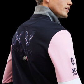 Eden Park Polo Long Sleeve XV de France Navy Blue Pink H23MAIML0022 - men