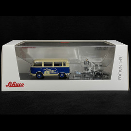 Ford FK1000 Bus + Vespa 1958 Blau / Kremeweiß 1/43 Schuco 450320000