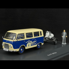 Ford FK1000 Bus + Vespa 1958 Blau / Kremeweiß 1/43 Schuco 450320000