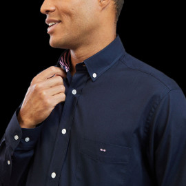 Eden Park Shirt with embroidery on the back Navy Blue H23CHECL0013 - men