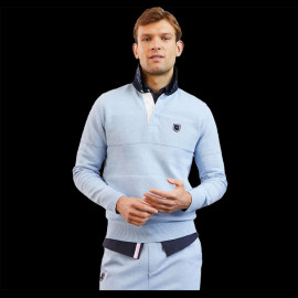 Eden Park Pullover Light Blue Tone-on-tone striped H23MAIPU0013 - men