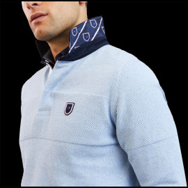 Eden Park Pullover Light Blue Tone-on-tone striped H23MAIPU0013 - men