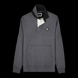 Eden Park Sweatshirt mit Hemdkragen Petit Poucet New Zealand Grau H23MAICA0014 - Herren