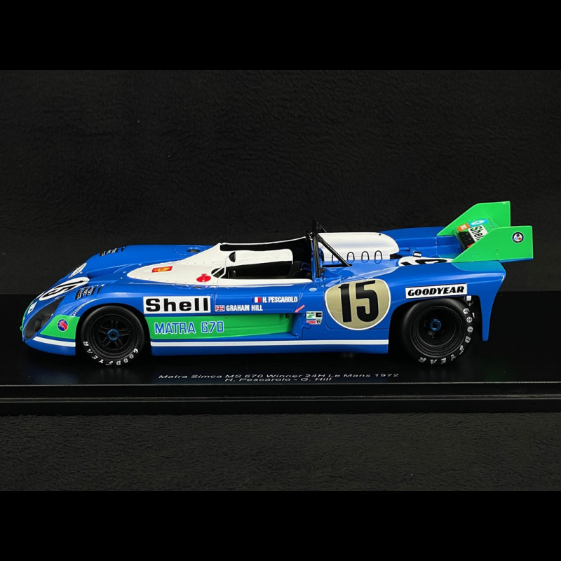 Carrera Le Mans Spark 1:18 Matra Simca MS 670 #15 Winner 24h LeMans 1972 Pescarolo Hill 18lm72 Ssm 1 43