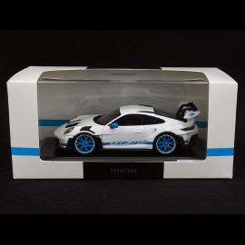 Porsche 911 GT3 RS Type 992 2023 IAA Edition White / Blue Stripes 1/43 Spark WAP0200610SGT3