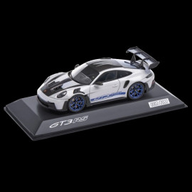 Porsche 911 GT3 RS Type 992 2023 Ice Grey Metallic / Indigo Blue Stripes 1/43 Spark WAP0201530P002