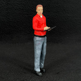 Figurine man in shirt Journalist reporter Diorama 1/18 Premium 18007