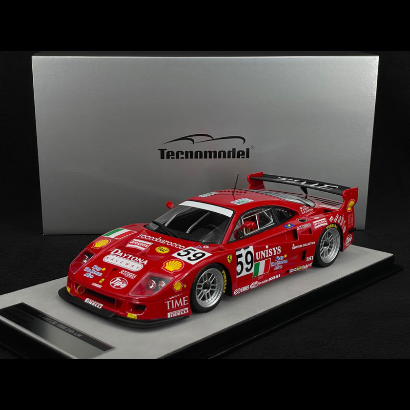 Ferrari F40 GTE 3.5L Turbo V8 n° 59 24h Le Mans 1996 Ennea 1/18