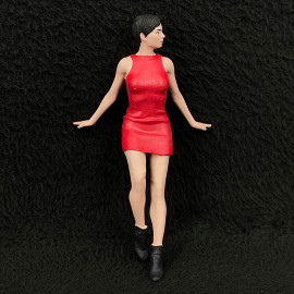 Figur Mädchen im kurzen Kleid Diorama 1/18 Premium 18012